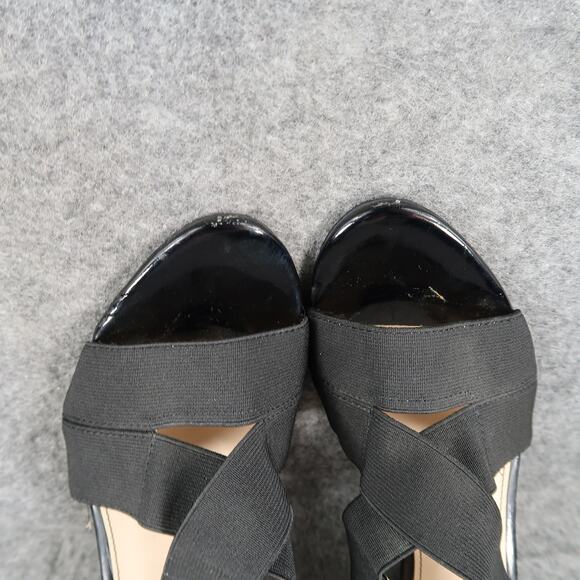 Calvin Klein Shoes Womens 7.5 Strappy Pump Heel Slingback Elastic Open Toe Black - Picture 8 of 13